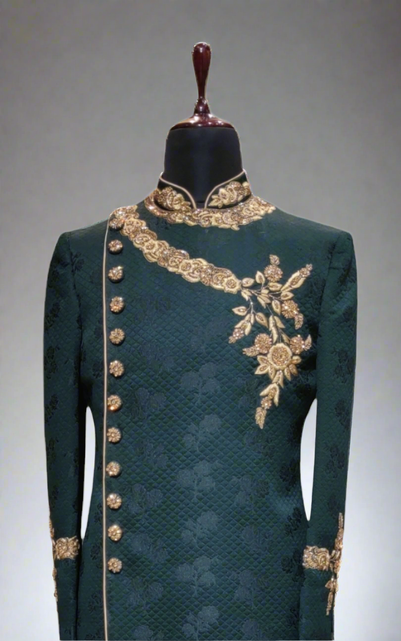 Designer Jacquard Indo-Western with Hand work Pattern