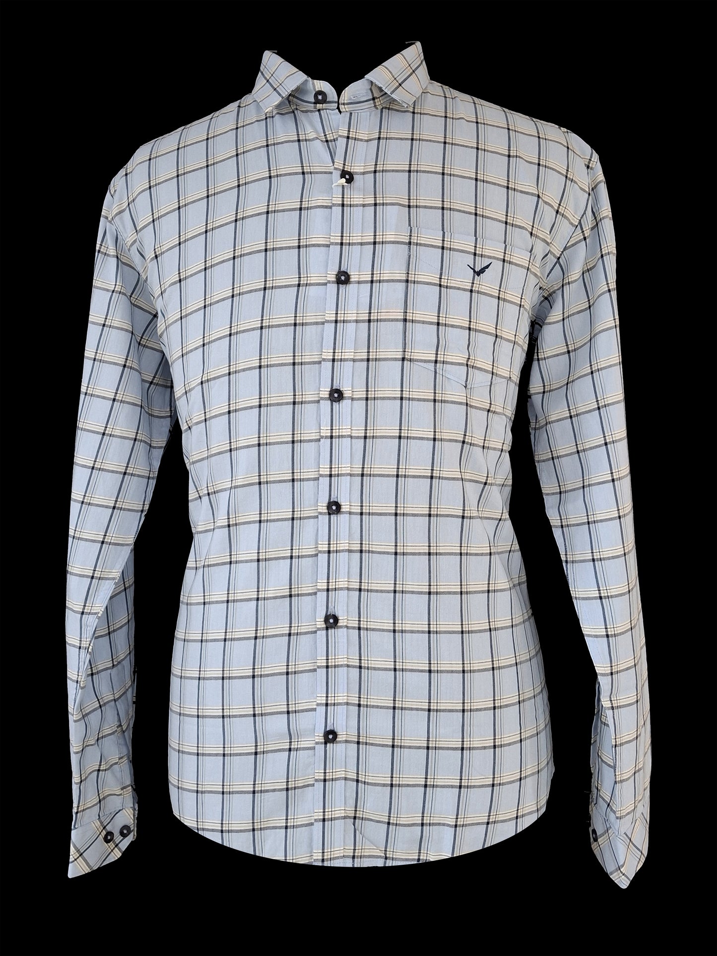 Casual Checks Shirt Light Blue