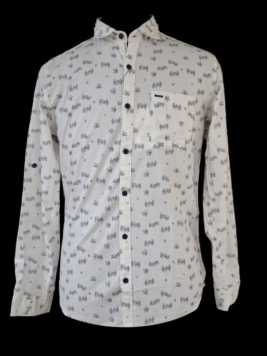 Printed Casual Shirt White