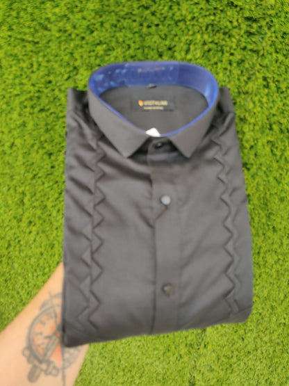 Designer Pattern Black Shirt