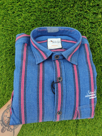 Striped Casual Shirt Red & Blue