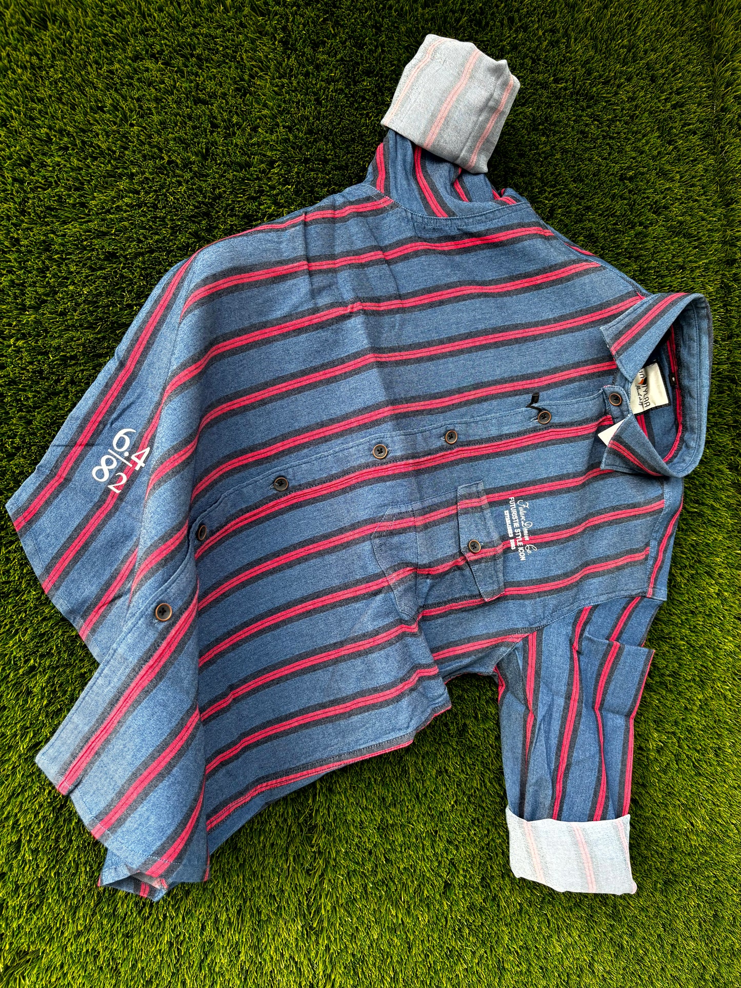 Striped Casual Shirt Red & Blue