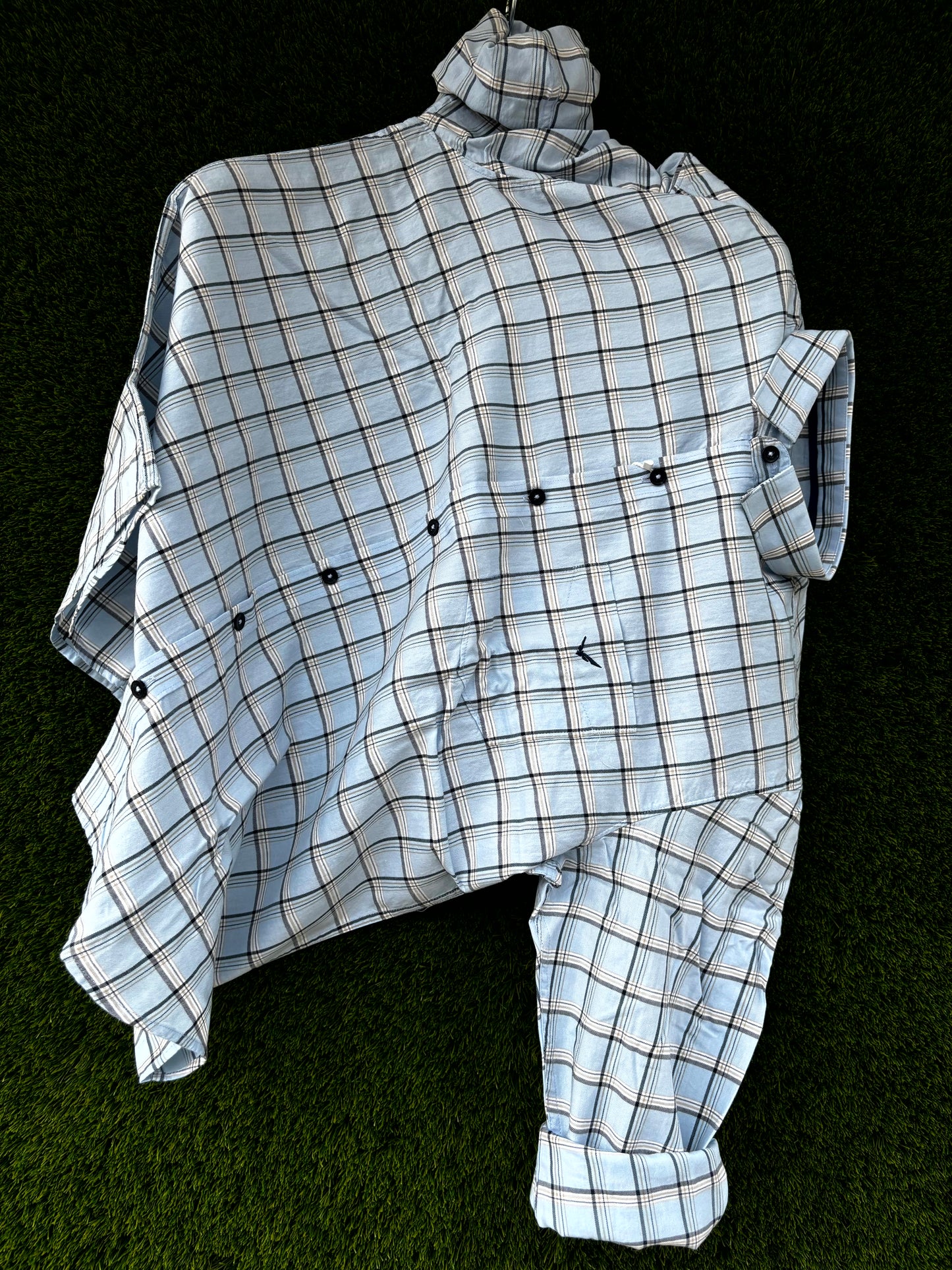 Casual Checks Shirt Light Blue