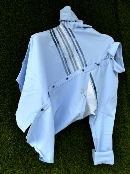 Printed Casual Shirt Sky Blue