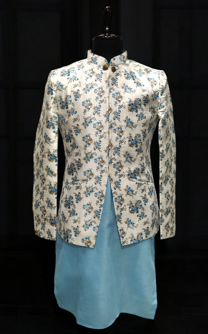 Fancy Floral Jodhpuri with Kurta Pyjama