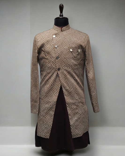 Pure Cotton Indo-Western Set with Kurta and Pyjama