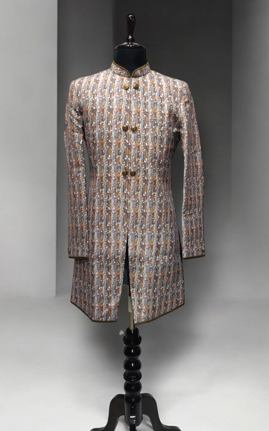 Elegant Printed Cotton Indo-Western Attire