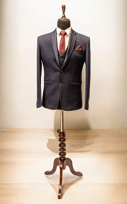 Navy blue tuxedo