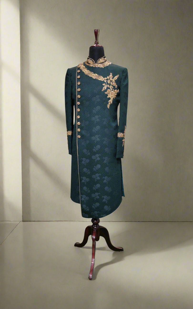 Designer Jacquard Indo-Western with Hand work Pattern