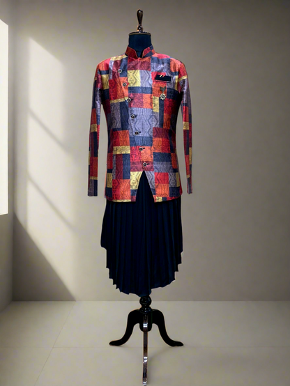 Elegant Jodhpuri Suit with a Designer Cowl Kurta