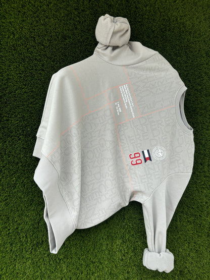 PRINTED CREW NECK LIGHT GRAY SWEATSHIRT